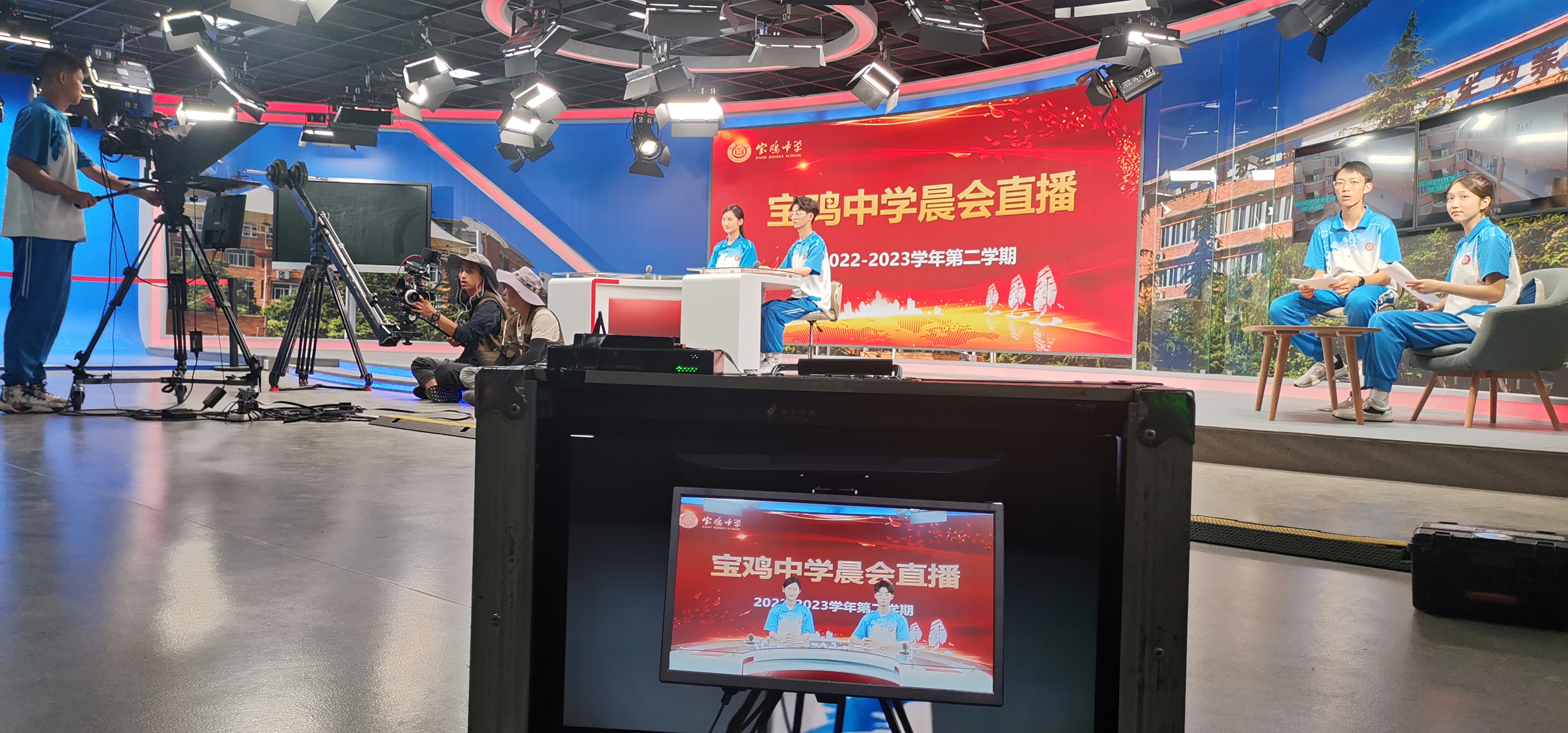 宝鸡中学迁校二十周年形象宣传片后期制作中(图3)